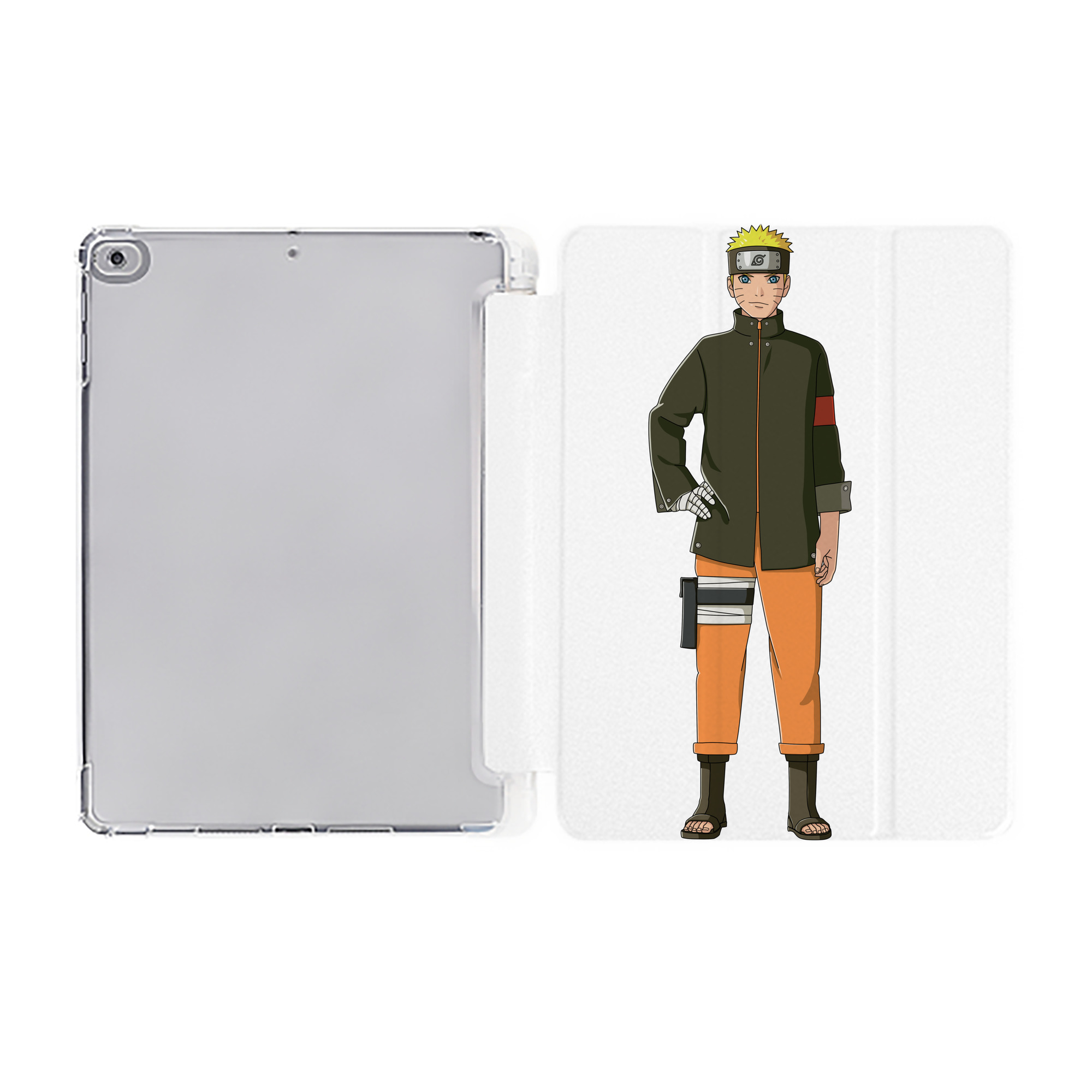 （画像用） NARUTO -ナルト- うずまき ナルト Uzumaki Naruto IPad ケース ペン収納付き 三つ折りスタンド PUレザー×シリコン 対応機種9.5/10.5/10.9インチ
